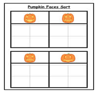 Pumpkin Faces Sorting Task
