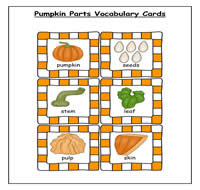 Pumpkin Parts Vocabulary Cards
