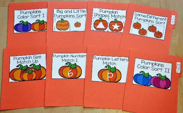 Pumpkins File Folder Games Mini-Bundle