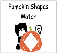 Pumpkin Shapes File Folder Game