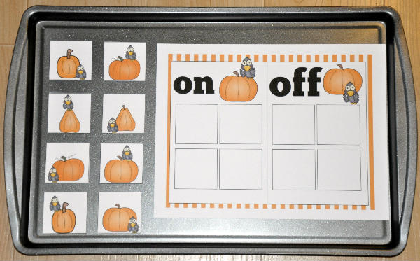 Pumpkins: On/Off Sort Cookie Sheet Activity