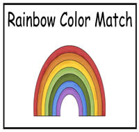 Rainbow Color Match File Folder Game