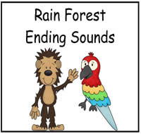 Rain Forest Ending Sounds File Folder Game