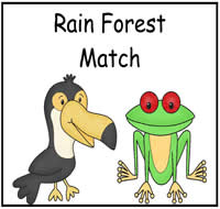 Rain Forest Match File Folder Game