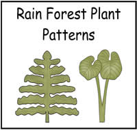 Rain Forest Plant Patterns File Folder Game