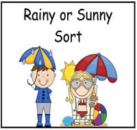 April Showers Sort File Folder Game