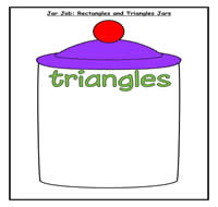 Rectangles and Triangles Sort Jar Job