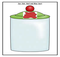 Red and Blue Jar Job Task