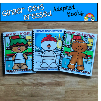 Christmas Adapted Books: Ginger, Elfie, Snowy Get Dressed