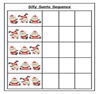 Silly Santa Sequence Cookie Sheet Activity