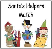 Santa's Helpers Match File Folder Game