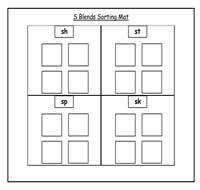 S Blends Sort Cookie Sheet Activity