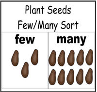 Seeds Few and Many Sort File Folder Game