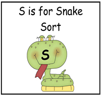 S is for Snake File Folder Game
