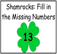 Shamrock Missing Numbers File Folder Game