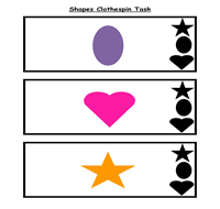 Shapes Clothespin Task