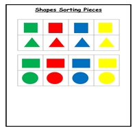 Four Column Shape Sorting Autism Task