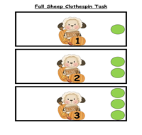 Fall Counting Clothespin Task