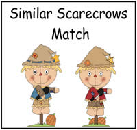 Similar Scarecrows Match File Folder Game