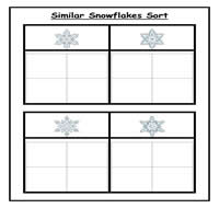 Four Column Similar Snowflakes Sorting Task