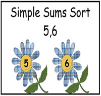 Simple Sums Sort File Folder Game