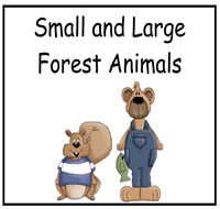 Small or Large Forest Animals File Folder Game