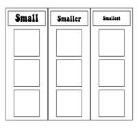Small, Smaller, Smallest Eggs Cookie Sheet Activity