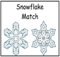 Snowflake Match File Folder Game