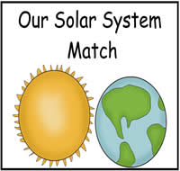 Our Solar System Match File Folder Game