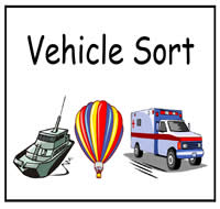 Sorting Vehicles Printable Autism Task