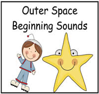 Space Beginning Sounds File Folder Game