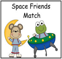 Space Friends Match File Folder Game