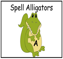 Spell \"Alligators\" File Folder Game