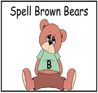 Spell \"Brown Bears\" File Folder Game