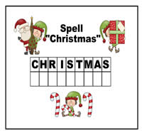 Spell \"Christmas\" Cookie Sheet Activity