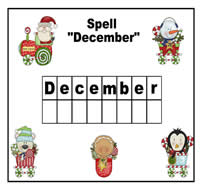 Spell \"December\" Cookie Sheet Task