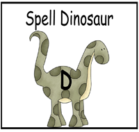 Spell Dinosaur File Folder Game