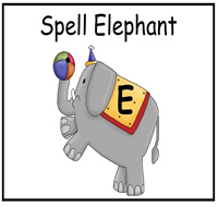 Spell \"Elephant\" File Folder Game