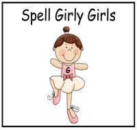 Spell \"Girly Girls\" File Folder Game