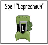 Spell Leprechaun File Folder Game