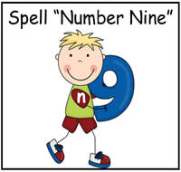 Spell \"Number Nine\" File Folder Game