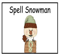 Spell Snowmen File Folder Game