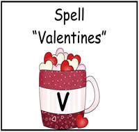 Spell "Valentines" File Folder Game