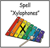 Spell \"Xylophones\" File Folder Game