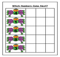 Spider Number Sequencing Cookie Sheet Activity