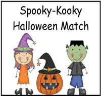 Spooky Kooky Halloween Match File Folder Game