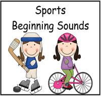 Sports Beginning Sounds File Folder Game