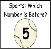Sports: Which Number Comes Before File Folder Game