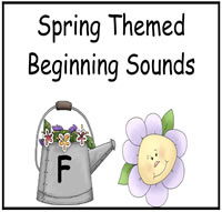 Spring Themed Beginning Sounds File Folder Game