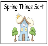Spring Things Sort File Folder Game